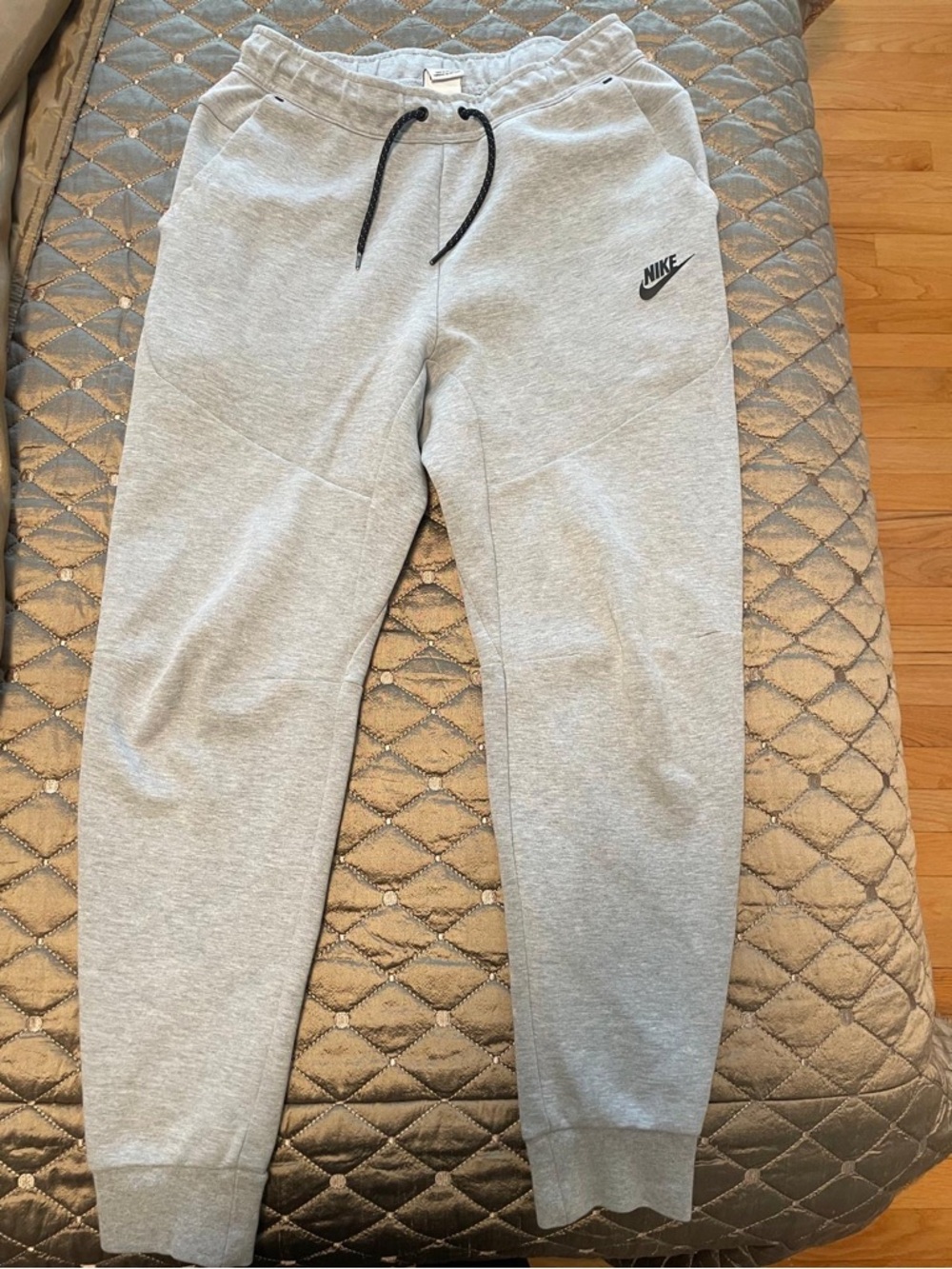 Nike Light Gray Jogger Pants with Black Swoosh